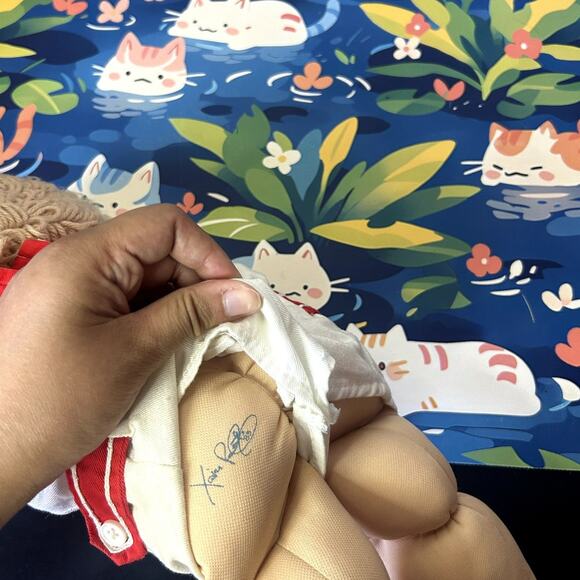 Vintage 1982 Cabbage Patch Kid Doll White Red Sailer Outfit Plush Stuffed - Picture 5 of 12